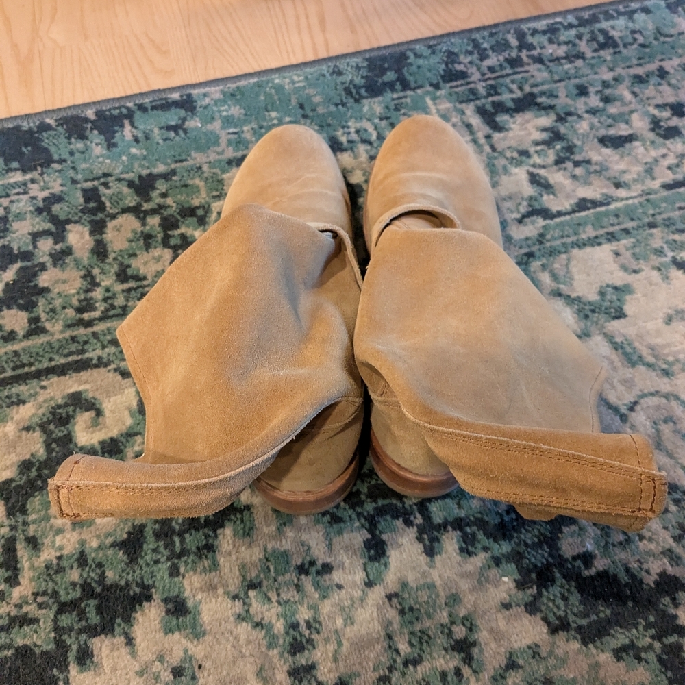 Frye Veronica Suede Moto Boots - Camel 🐪 Sz 8 - Picture 8 of 13